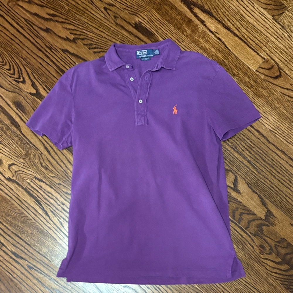 Polo by Ralph Lauren Men's Polo Shirt in Purple